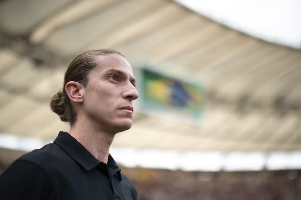 Filipe Luís em Flamengo x Inter — Foto: Jorge Rodrigues / AGIF