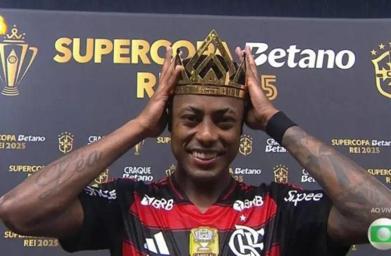 Flamengo é campeão da Supercopa Rei 2025 e ídolos quebram recorde! 1 Bruno Henrique, do Flamengo, eleito melhor jogador da Supercopa Rei (Foto: Reprodução)