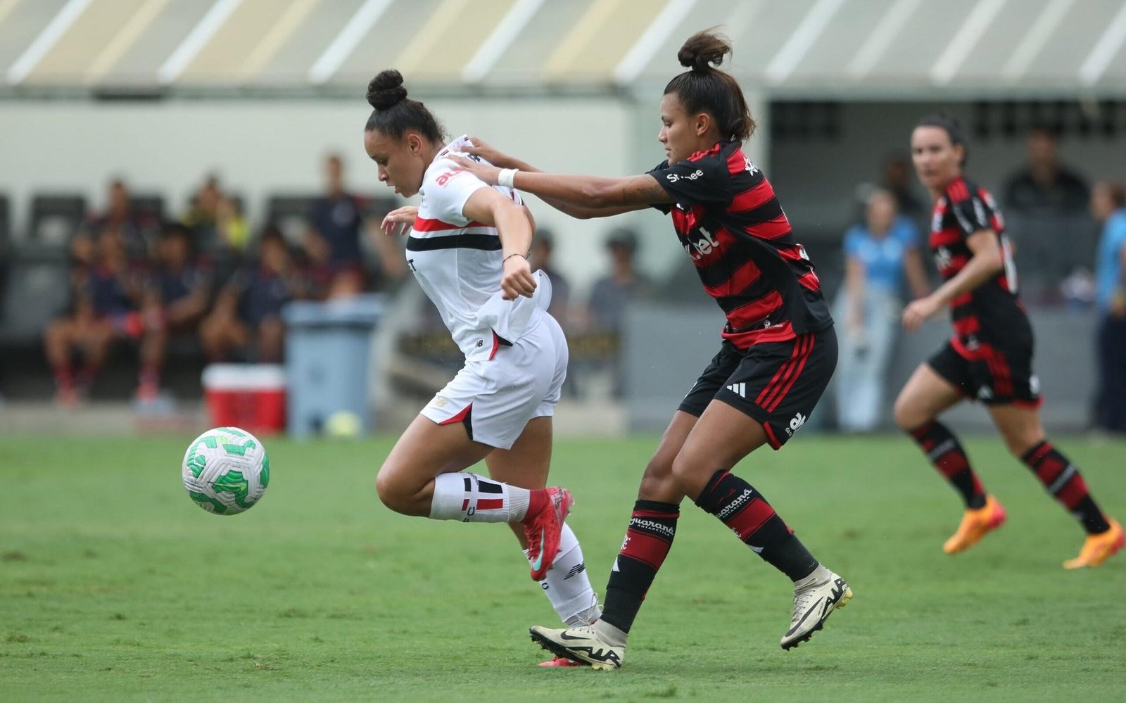 São Paulo venceu o Flamengo na Vila Belmiro (Foto: Reinaldo Campos/AGIF)