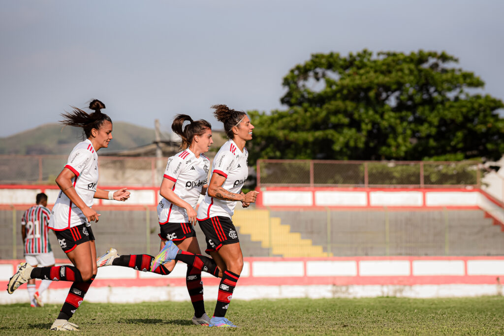 Flamengo vence o Fluminense, conquista o bicampeonato da Copa Rio Feminina e inicia nova era com Rosana Augusto 1 Cristiane comemorando Gol na Copa Rio. (Foto: Paula Reis / Flamengo)