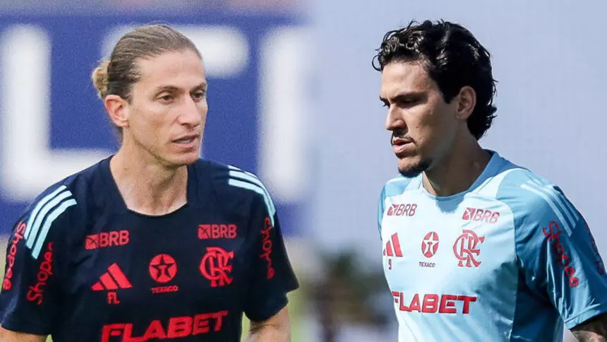 Filipe Luís e Pedro no Flamengo - Fotos: Gilvan de Souza/Flamengo