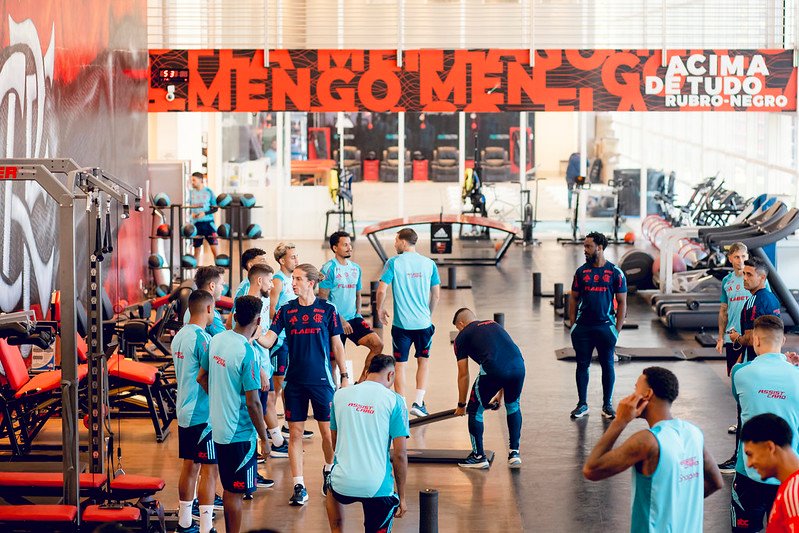 Treino do Flamengo no Ninho do Urubu - Foto: Adriano Fontes/Flamengo