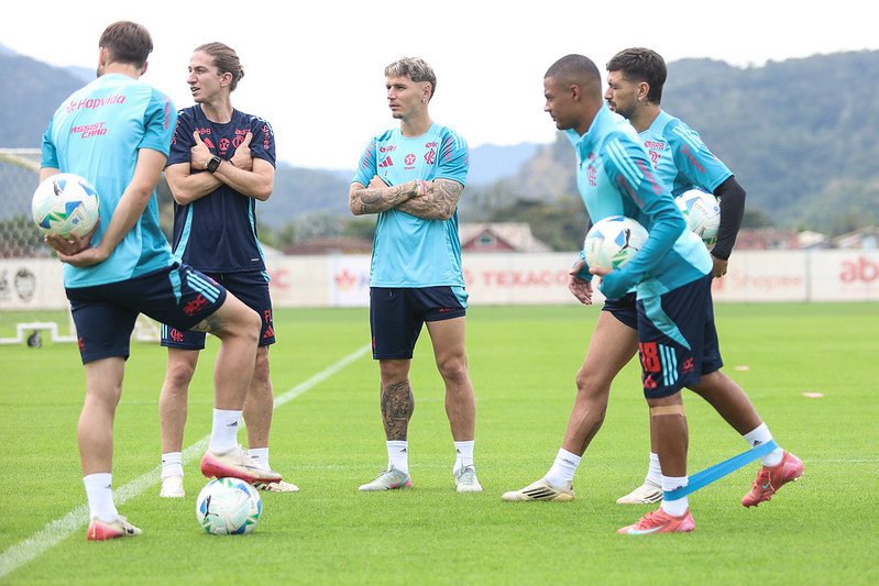 Flamengo treina no Ninho do Urubu - Foto: Gilvan de Souza/Flamengo