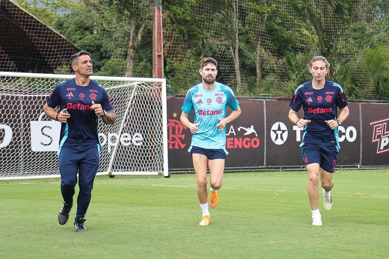 Jorginho durante treino do Flamengo no Ninho do Urubu - Foto: Gilvan de Souza/Flamengo